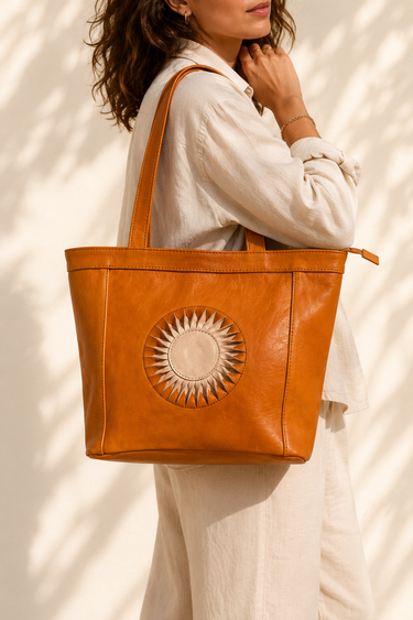 Sunray Heritage Leather Tote Bag